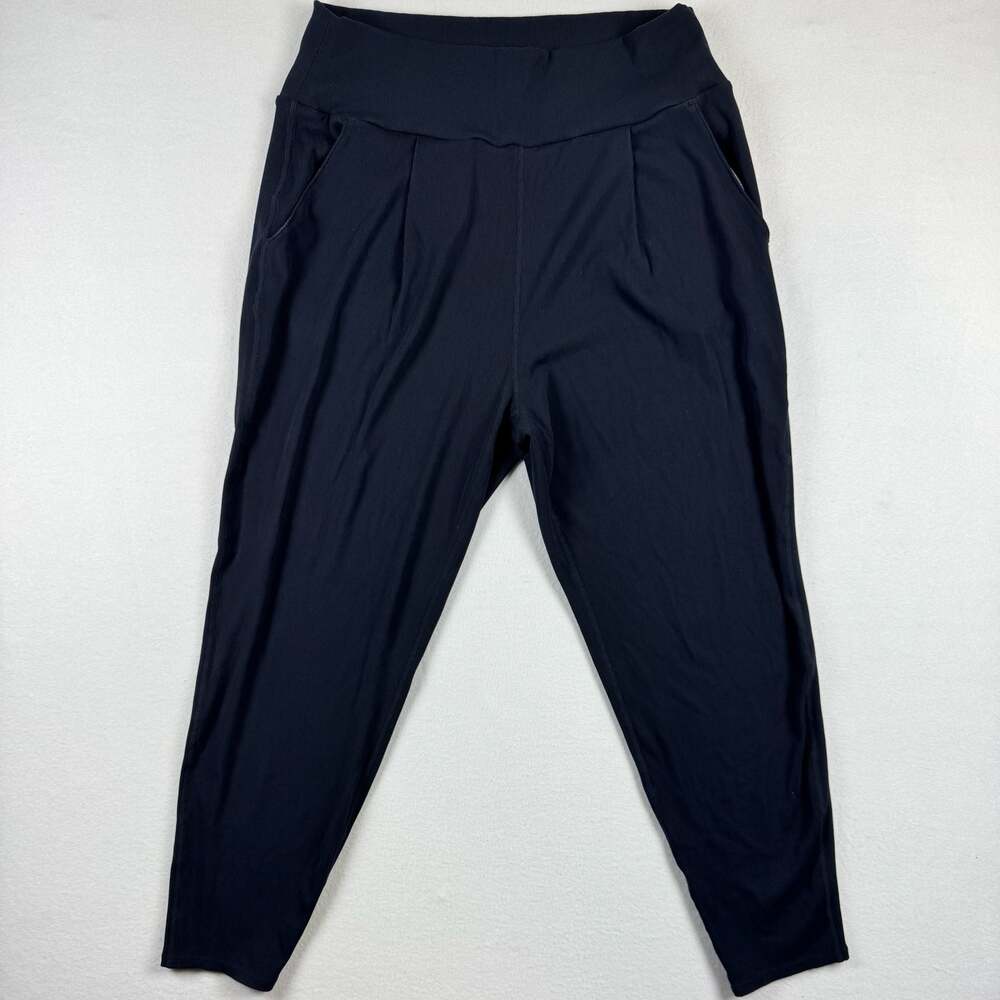 Vuori Pose At Ease Black Ribbed Jogger Pants Size L